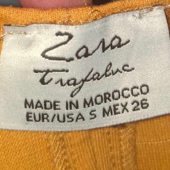 -ZARA TRAFALUC Orange Tank Dress Size Small - Picture 2 of 2